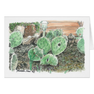 Un jardín de cactus privado