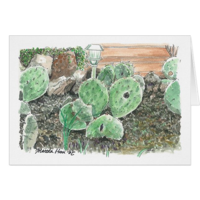 Un jardín de cactus privado (Anverso (Horizontal))