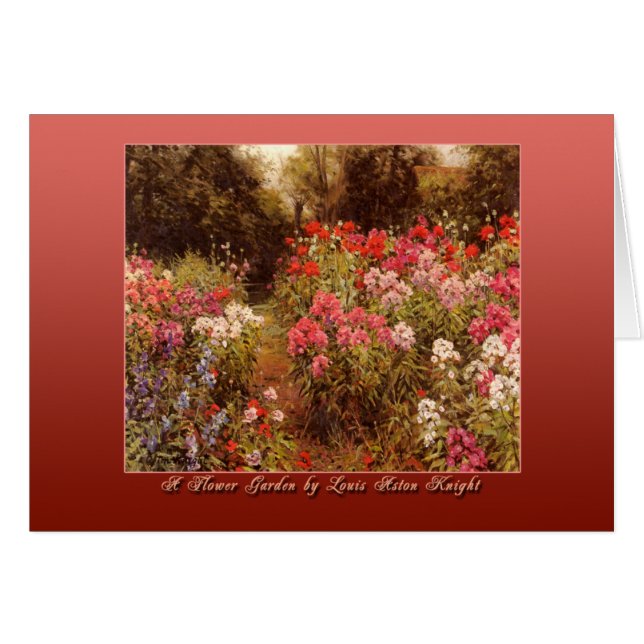 Un jardín de flores por Louis Aston Knight (Anverso (Horizontal))