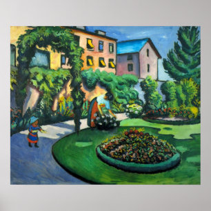 Un jardín, Gartenbild de August Macke, Arte Vintag