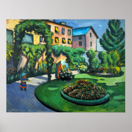 Un jardín, un jardín, hecho por August Macke, arte