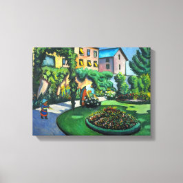 Un jardín, un jardín, hecho por August Macke, arte