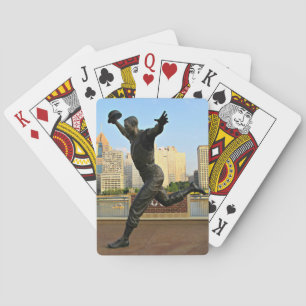 Un jugador de béisbol en naipes