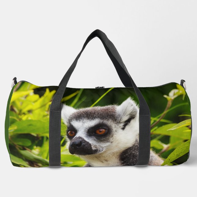 Un lémur de Madagascar en bolsa de viaje (Anverso)