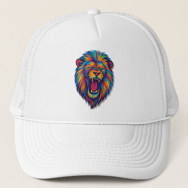 Un león pintado sombrero Rucker (Anverso)