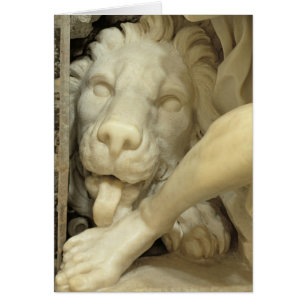 Un león que lame al pie de Daniel