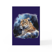 Un leopardo en la noche Tarjeta #1