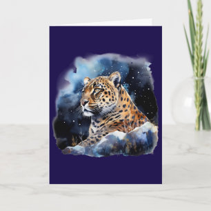 Un leopardo en la noche Tarjeta #1