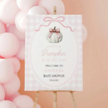 Un letrero de bienvenida para baby shower de Otoño