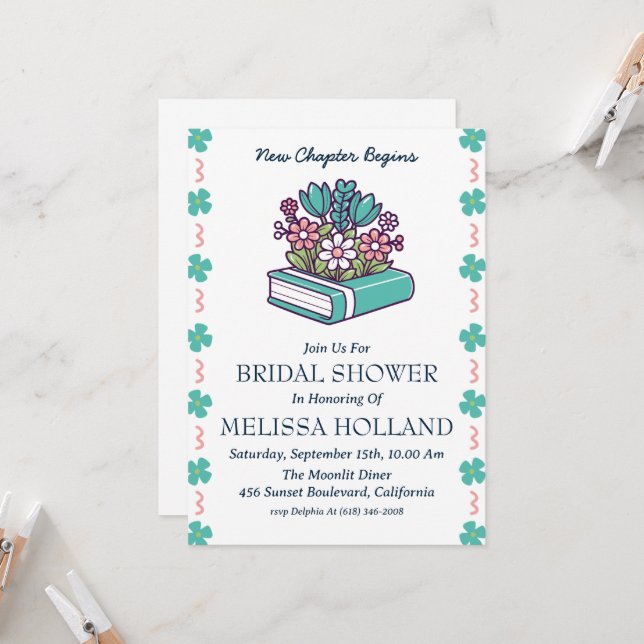 un libro de capítulo nuevo invitaciones a la ducha (Anverso/Reverso In Situ)