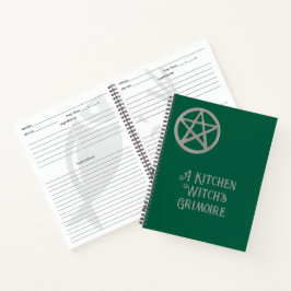 Un libro de recetas en blanco grimoire de bruja