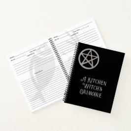 Un libro de recetas en blanco grimoire de bruja