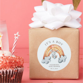 Un lindo arcoiris de conejo es un Pegatina de niño