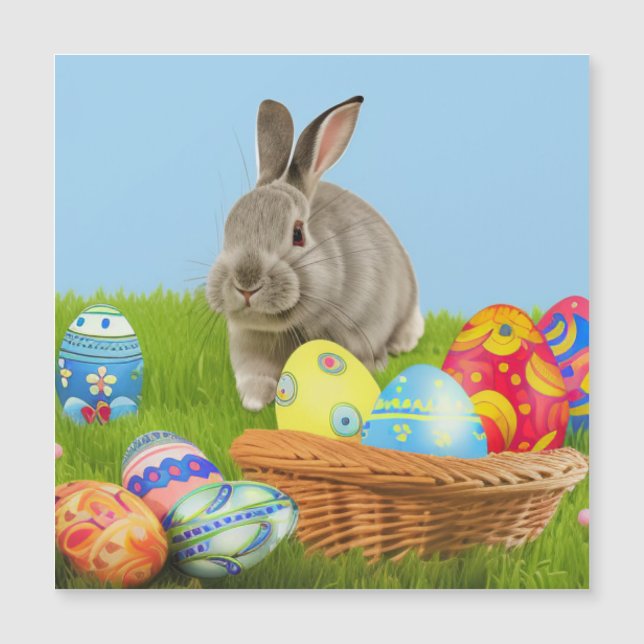 Un lindo conejo de Pascua para un ánimo positivo (Anverso)