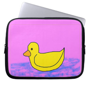 un lindo pato amarillo en la bolsa electrónica ros