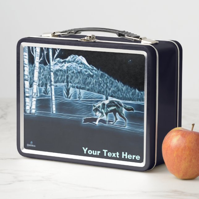 Un lobo en la nieve (In situ)