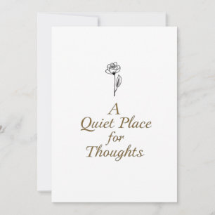 Un lugar tranquilo para los pensamientos - Tarjeta