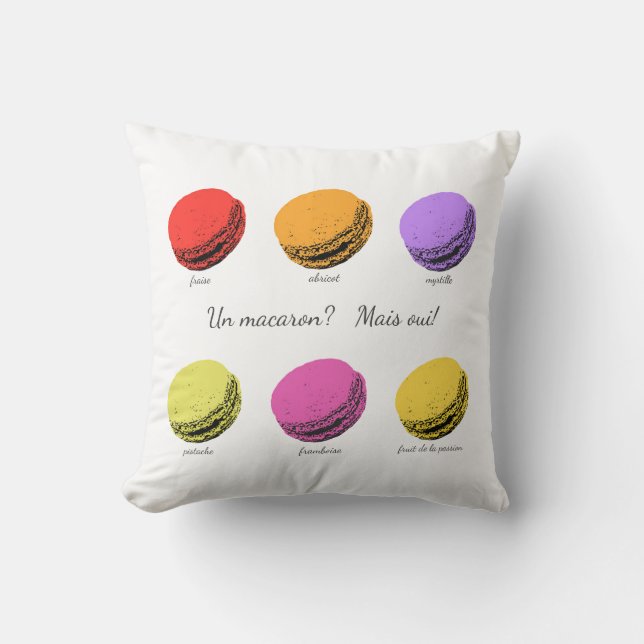 ¿Un macaron? ¡Mais oui! Cojín (Anverso)