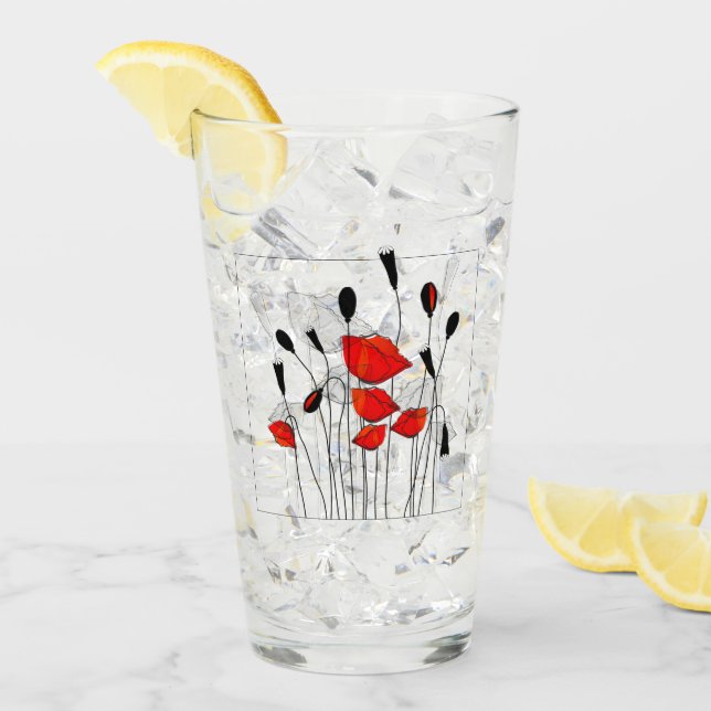 Un manojo de amapolas rojas (Anverso (hielo))