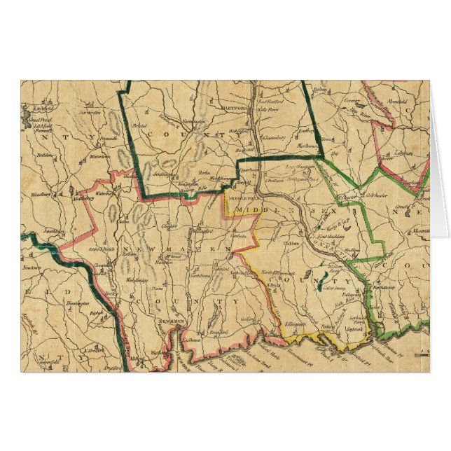 Un mapa correcto de Connecticut (Anverso (Horizontal))