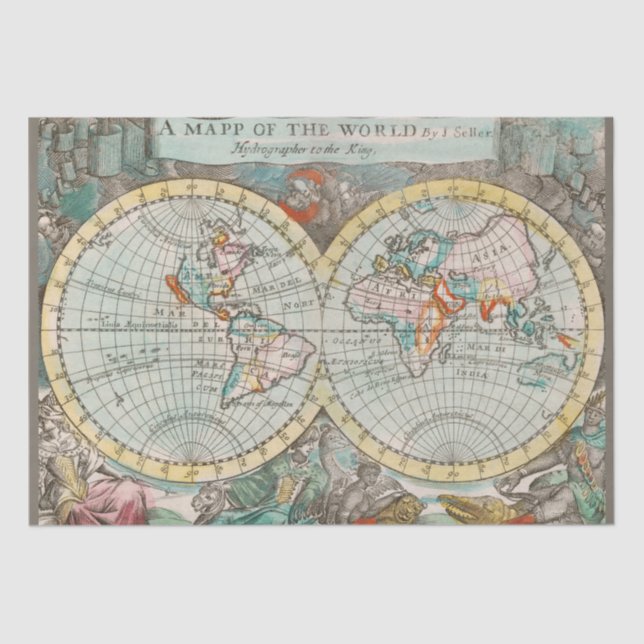 Un mapa del papel del Tejido Mundial (Anverso)