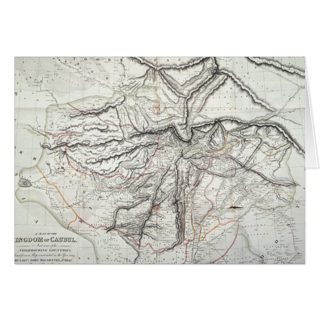 Un mapa del Reino de Kabul (Anverso (Horizontal))