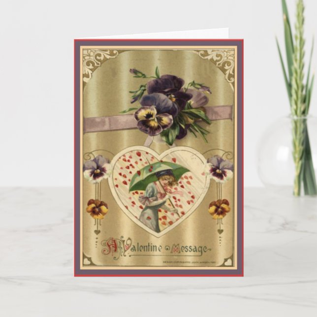 Un mensaje de la tarjeta del día de San Valentín - (Anverso)