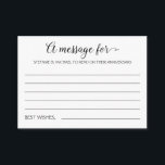 Un mensaje para el consejo de Bodas de novias y no<br><div class="desc">Estas encantadoras tarjetas de mensaje serán la alternativa perfecta a un libro de bodas tradicional. Leerlos más tarde,  como en un aniversario.</div>