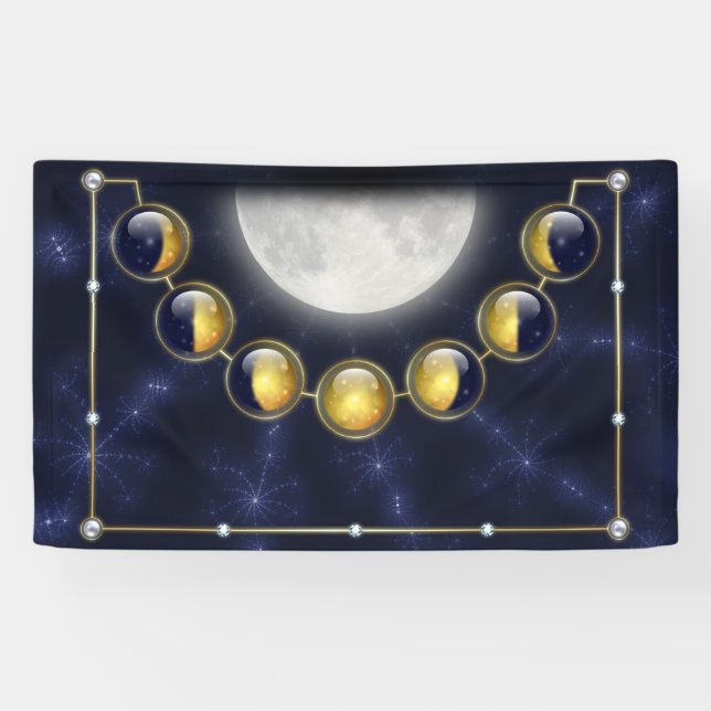 Un mes en la pancarta de la vida de la luna (Horizontal)