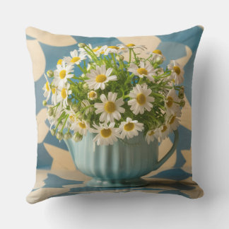 un montón de flores tiran almohadas