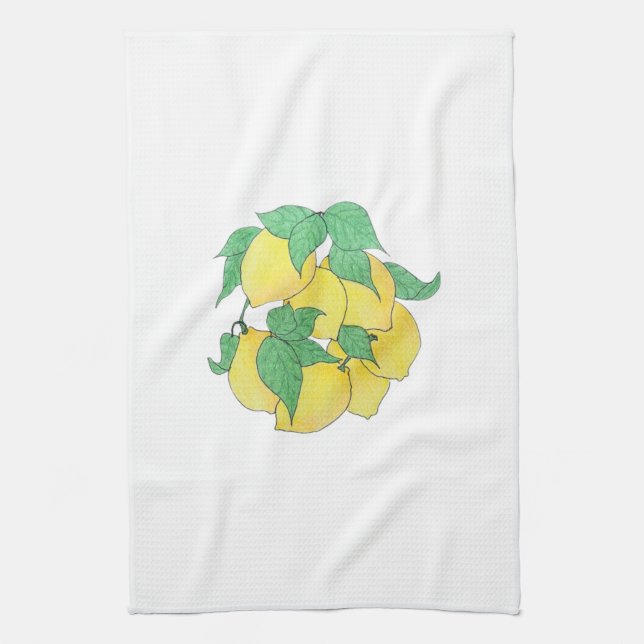 Un montón de limones Toalla de cocina (Vertical)
