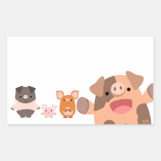 Un montón de Personalizados Pegatinas de cerdos