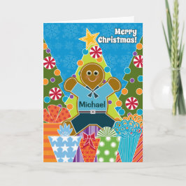 Un muchacho del pan de jengibre para el navidad