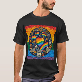 Un mundo de personas orgullosas imprimen camisetas