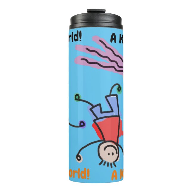 ¡Un mundo infantil! Botella térmica (Anverso)