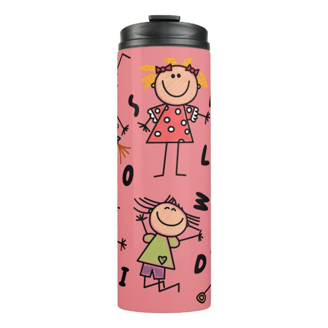 ¡Un mundo infantil! Botella térmica (Anverso)