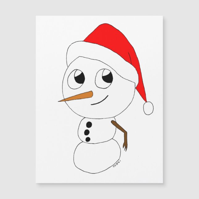 un muñeco de nieve chibi   (Anverso)
