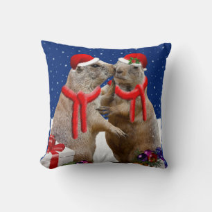 Un Navidad besa una almohada