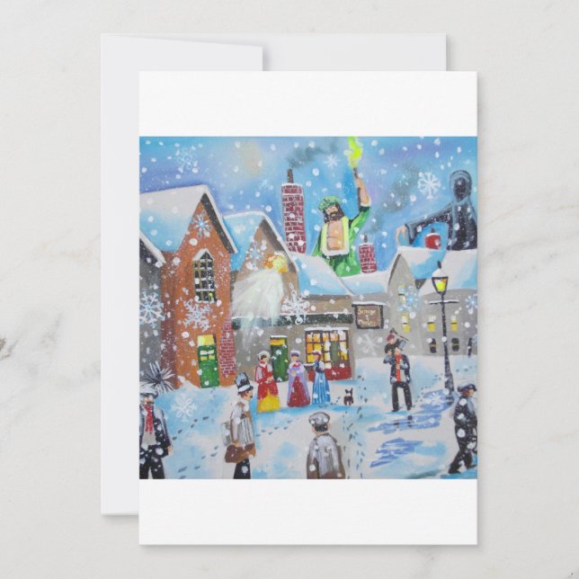 un Navidad Carol Scrooge y los tres fantasmas (Anverso)