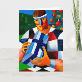 Un Navidad de rugby - Tarjeta de saludo de rugby