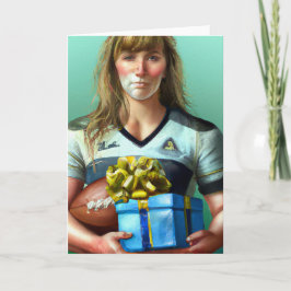 Un Navidad de rugby - Tarjeta de saludo de rugby