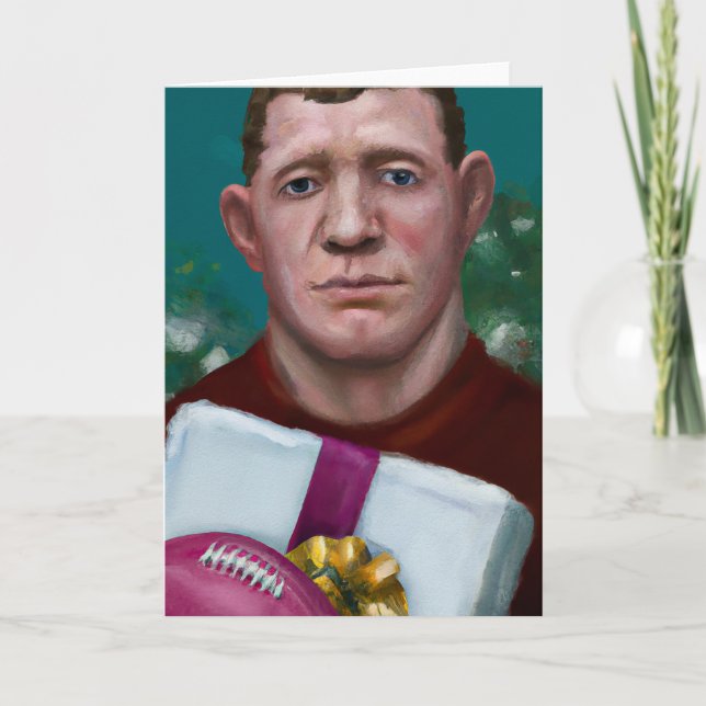 Un Navidad de rugby - Tarjeta de saludo de rugby (Anverso)