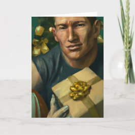 Un Navidad de rugby - Tarjeta de saludo de rugby