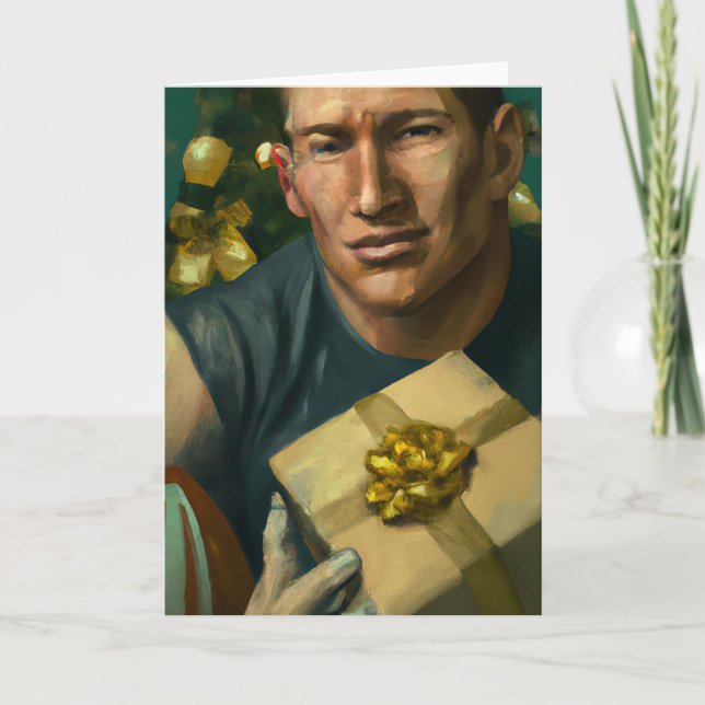 Un Navidad de rugby - Tarjeta de saludo de rugby (Anverso)