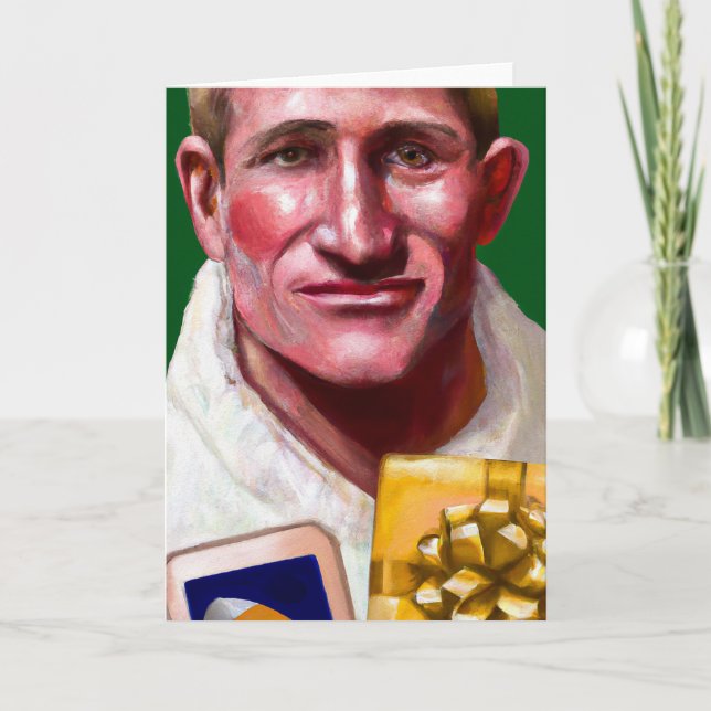 Un Navidad de rugby - Tarjeta de saludo de rugby (Anverso)