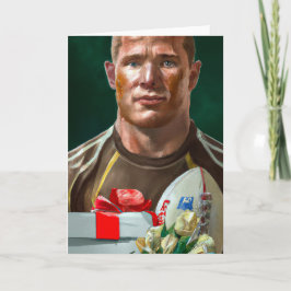 Un Navidad de rugby - Tarjeta de saludo de rugby