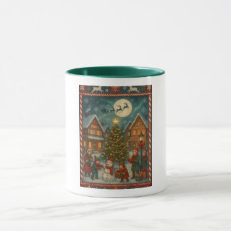 un Navidad pintando una taza