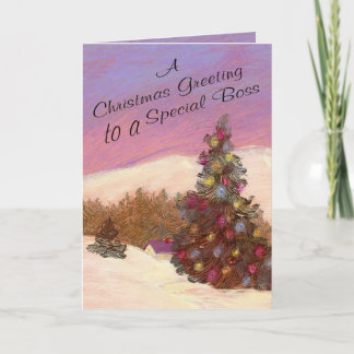 Un Navidad Saluda A Un Jefe Especial