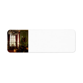 Un Navidad victoriano - Etiqueta de dirección de r