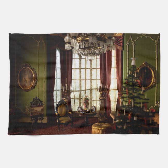 Un Navidad victoriano - Toalla de cocina (Horizontal)